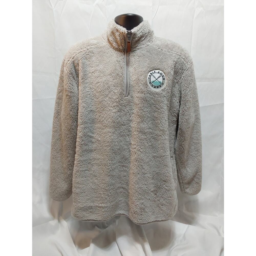Boxercraft Medium Gray 1/4 Zip Fleece Pullover "Table Rock Lake" #M159